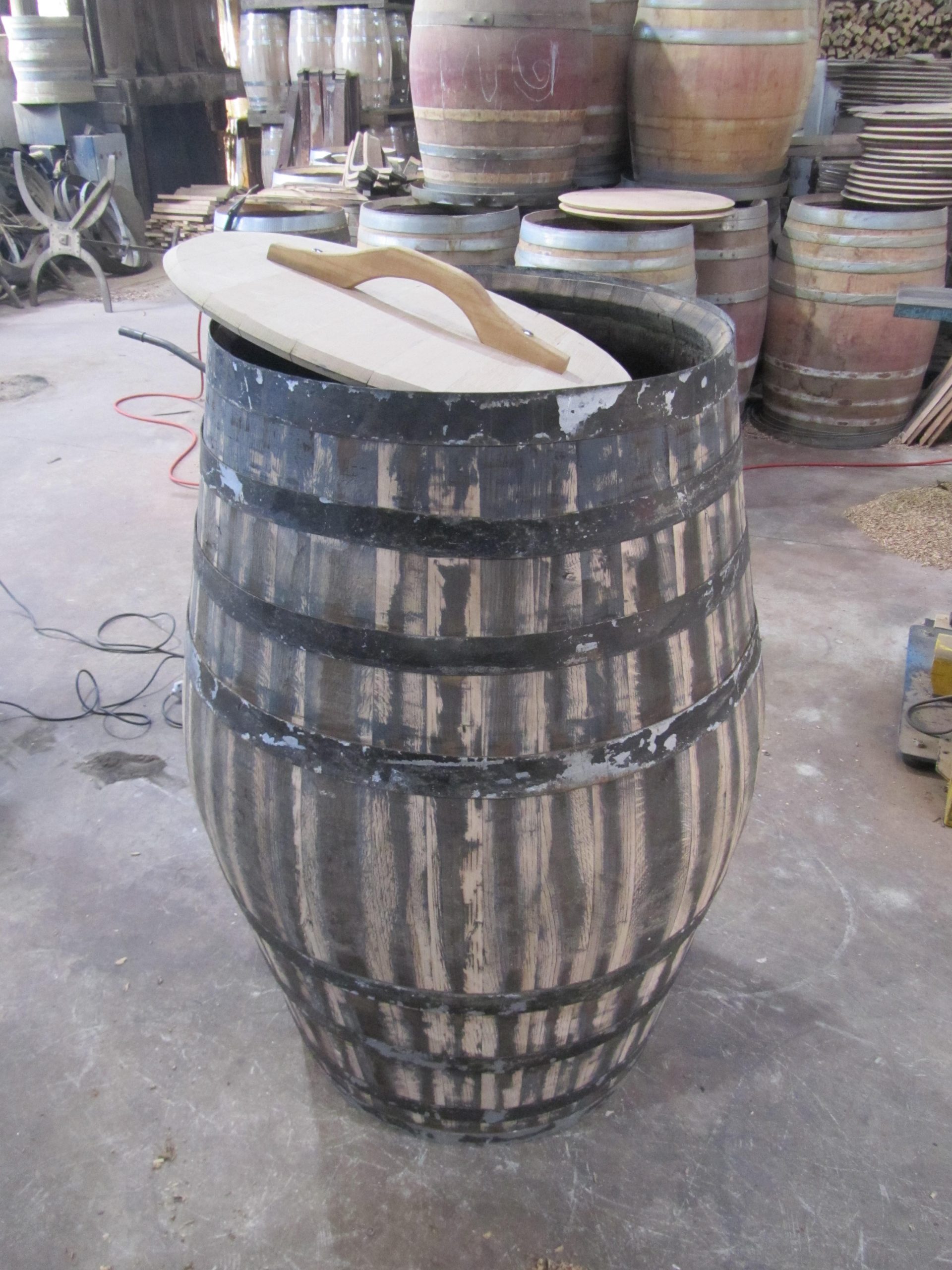 Used 500 litre barrel for ice baths Luso Barrel used port wine